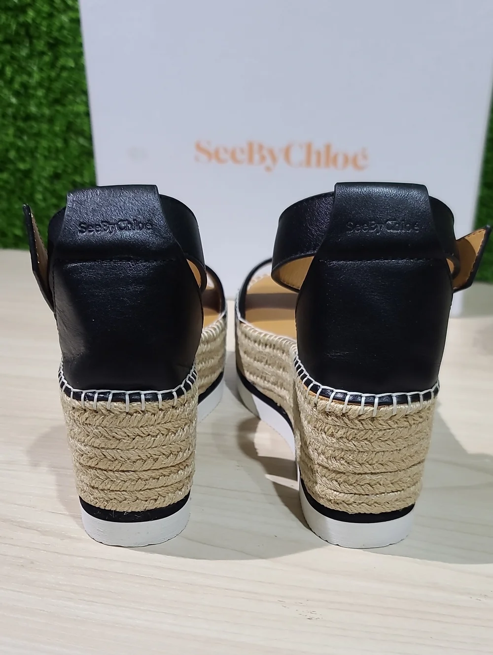 See By Chlo'e Glyn Espadrilles Sandals / Black US 37 (Women's 7) New